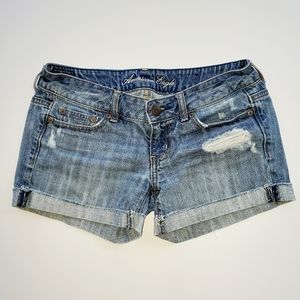 American Eagle Distressed Jean Shorts Size 4